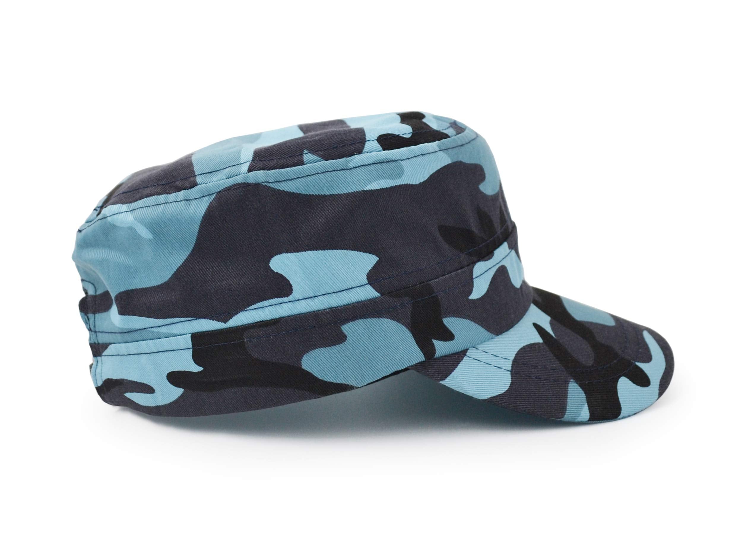 UltraKey adjustable cap blue strap, secure outdoor fit.