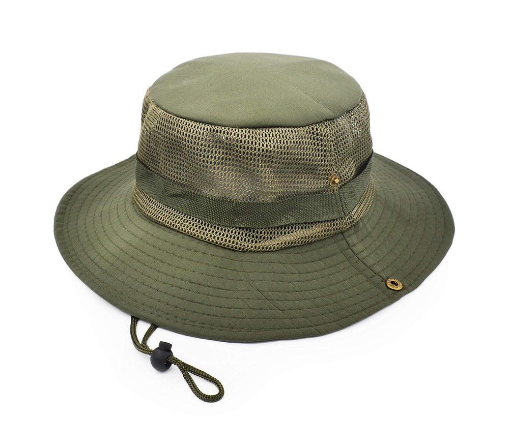 UltraKey adjustable drawstring hat stays secure during activities.