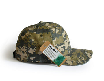 UltraKey army digital camouflage cap: forest trail use for hiking, hunting, and casual outdoor days.
