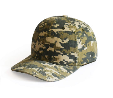 UltraKey army digital camouflage cap: front view showing a comfortable, adjustable fit for outdoor activities.