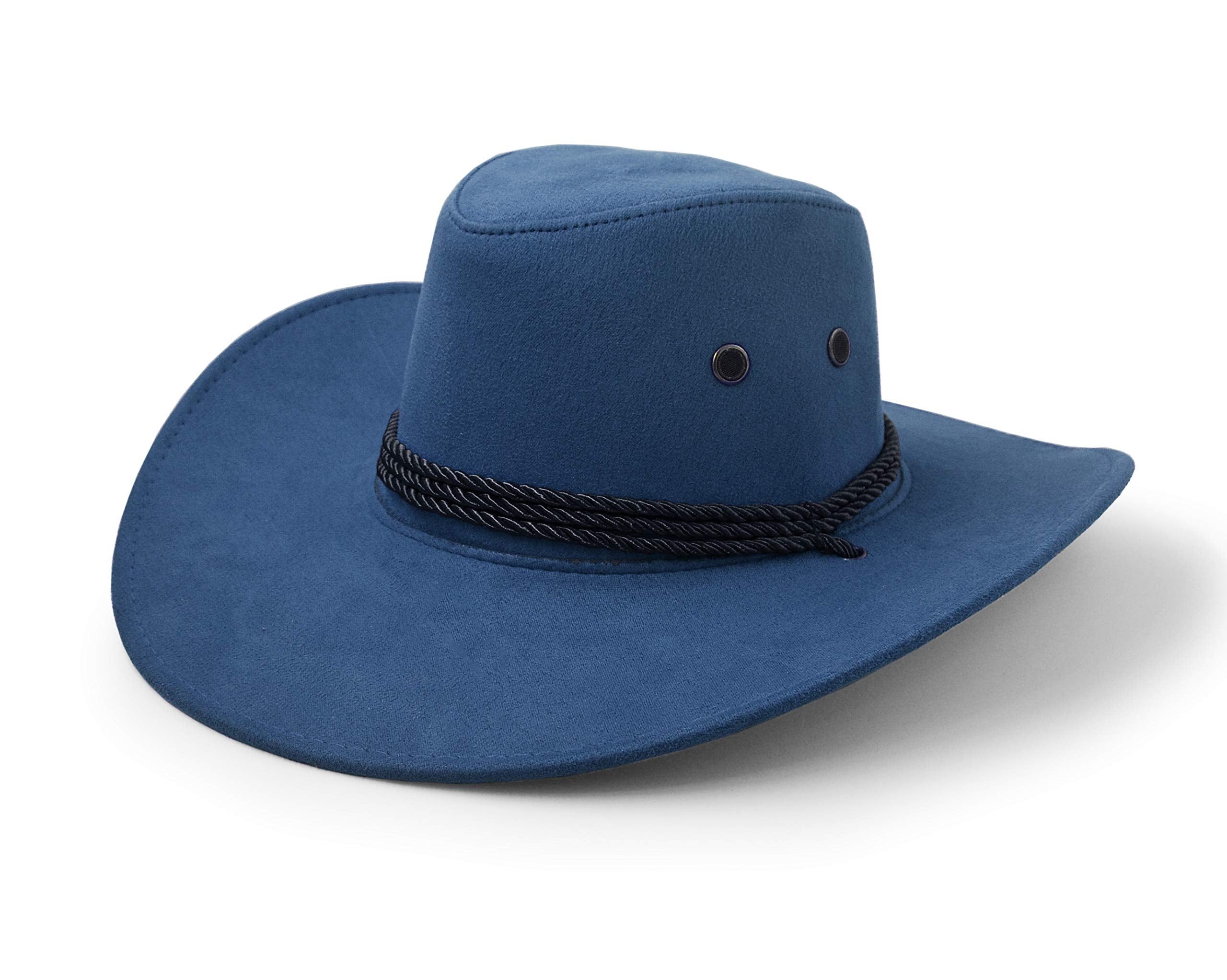 UltraKey navy-finish cowboy hat looks stylish for outdoor adventures.