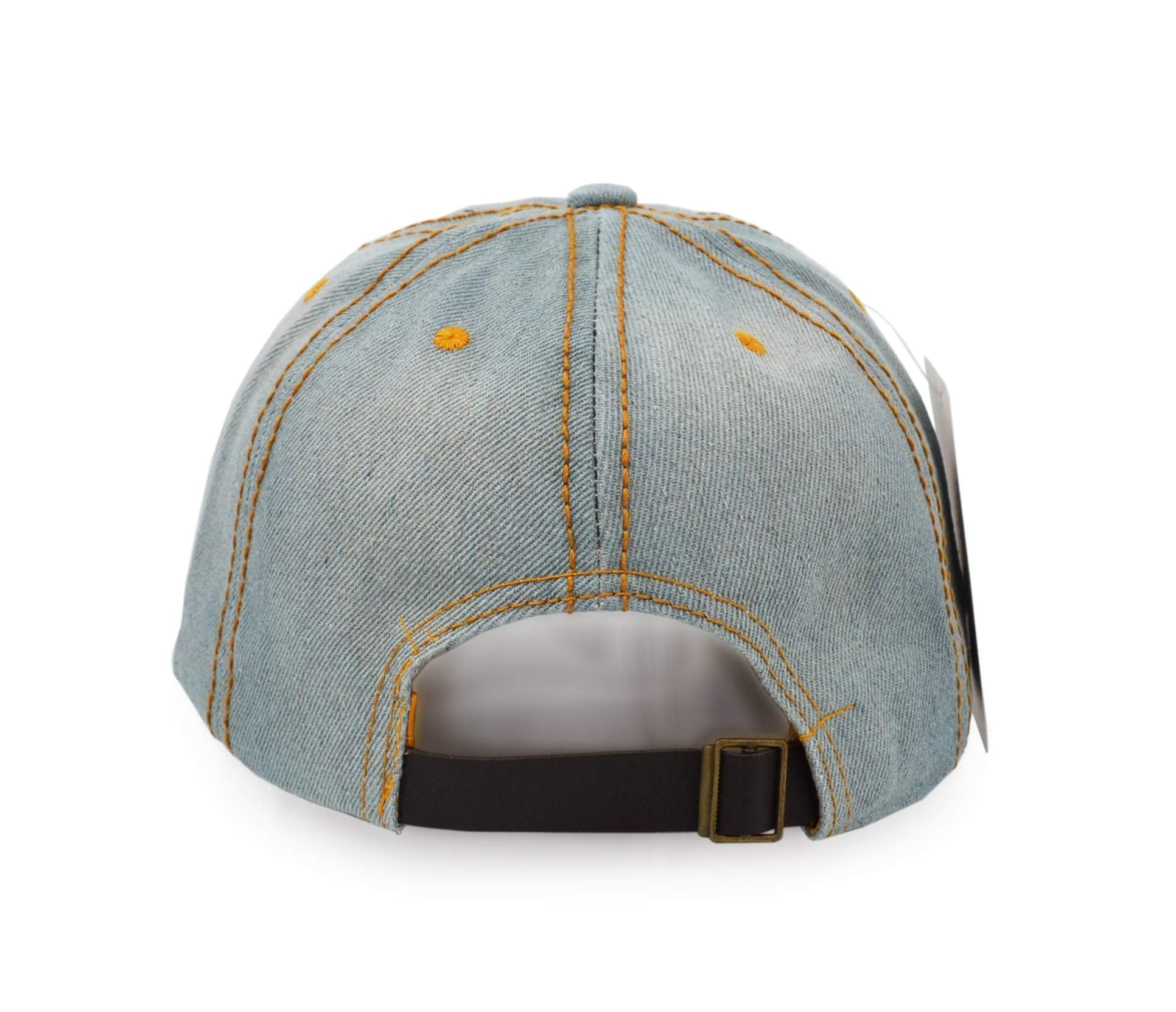 UltraKey Denim Baseball Cap material detail highlights durable denim blend.