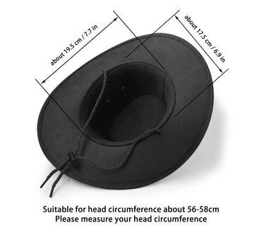 UltraKey black cowboy hat makes a stylish gift or decoration