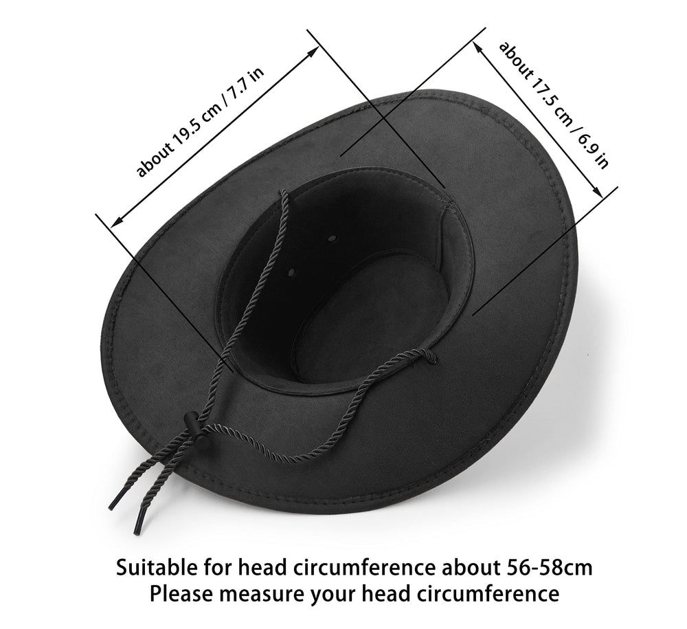 UltraKey black cowboy hat makes a stylish gift or decoration