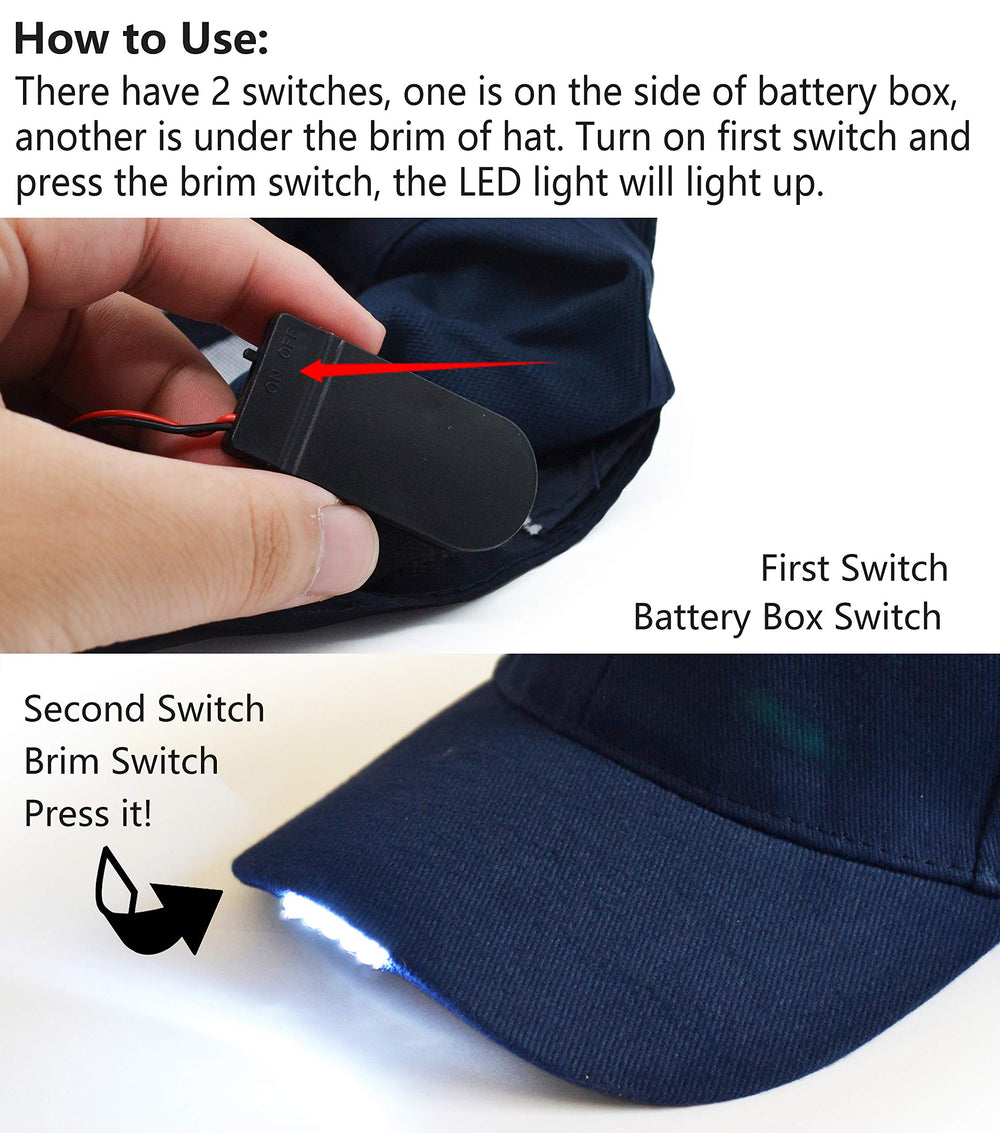 UltraKey hands-free LED cap in use at night provides hands-free light for tasks.