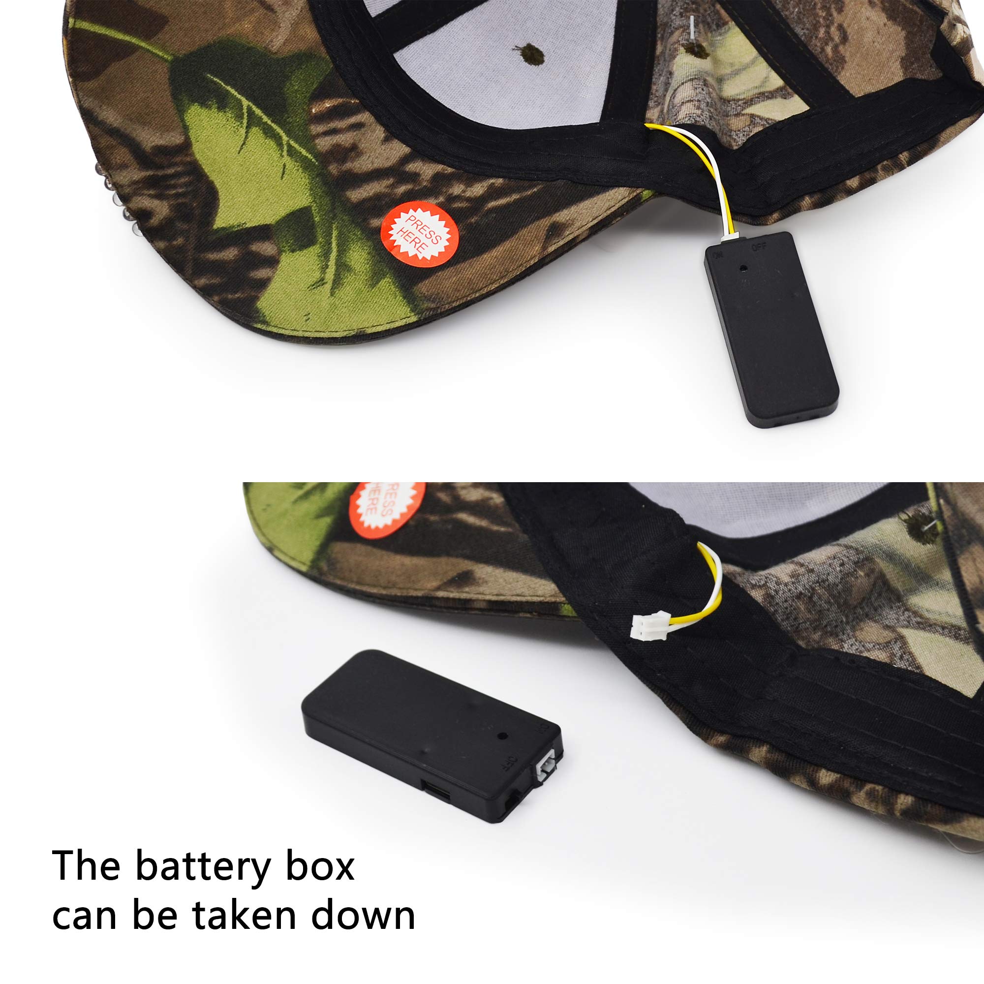 UltraKey brim light activation for hands-free illumination under brim.