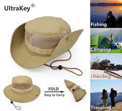 UltraKey army hat with full-circumference mesh panel for cooling airflow.
