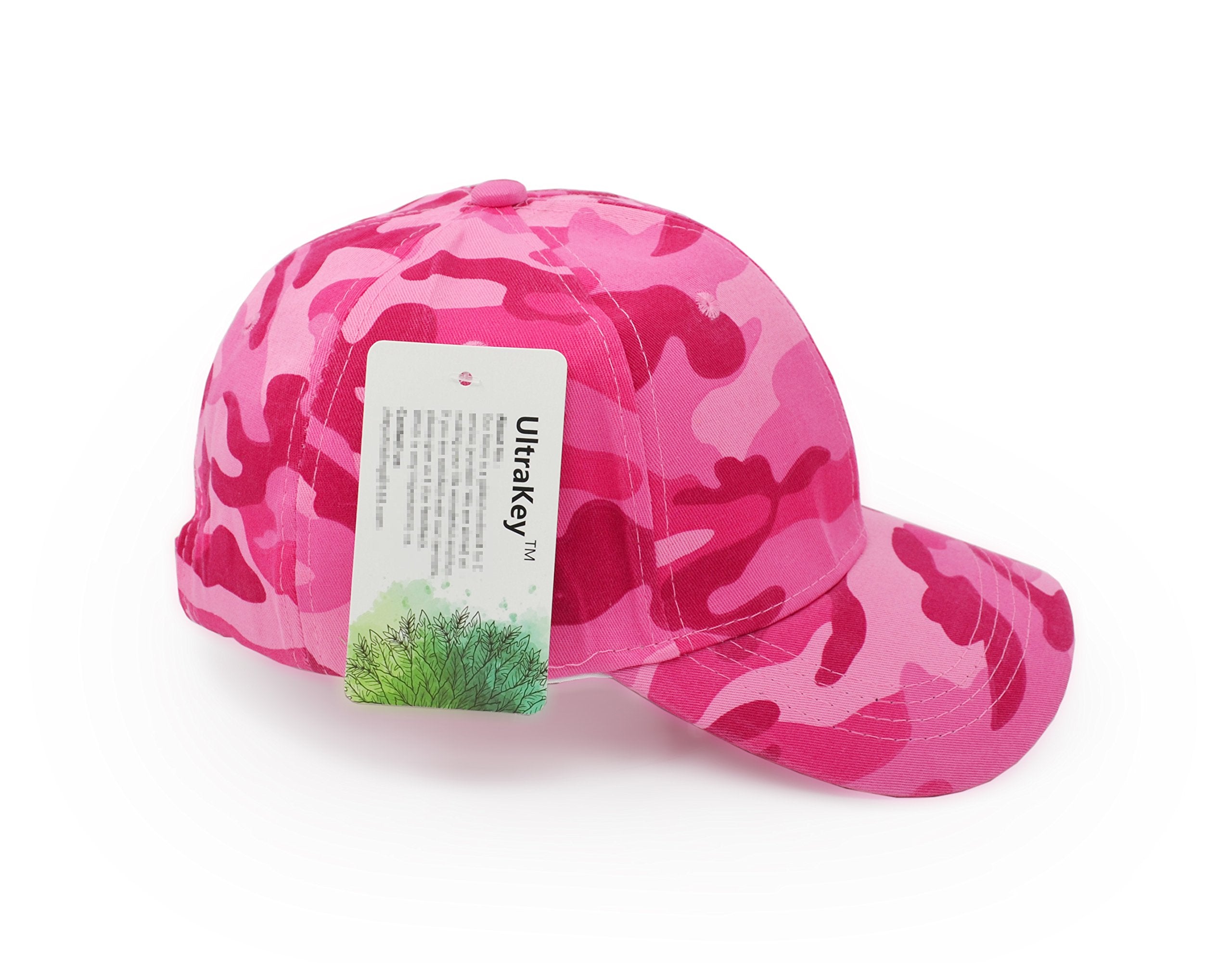 UltraKey pink camouflage cap material detail highlighting breathable fabric.