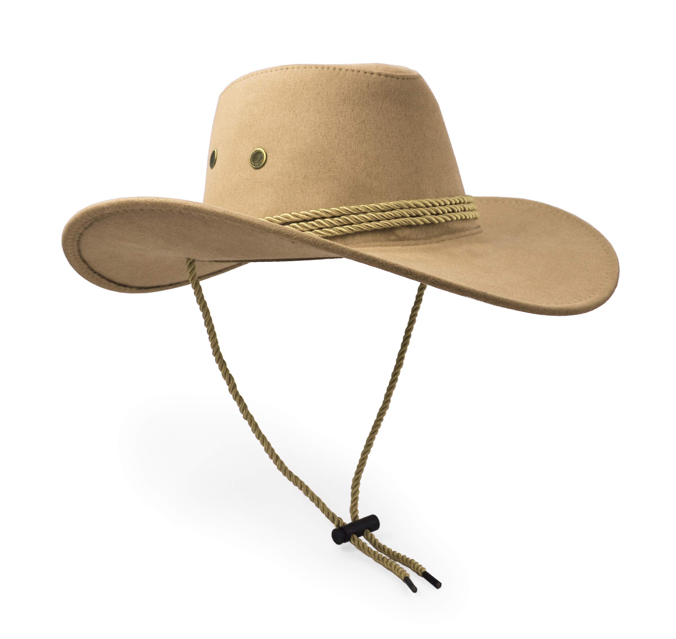 UltraKey sun hat faux felt leather in beige for versatile daily wear.
