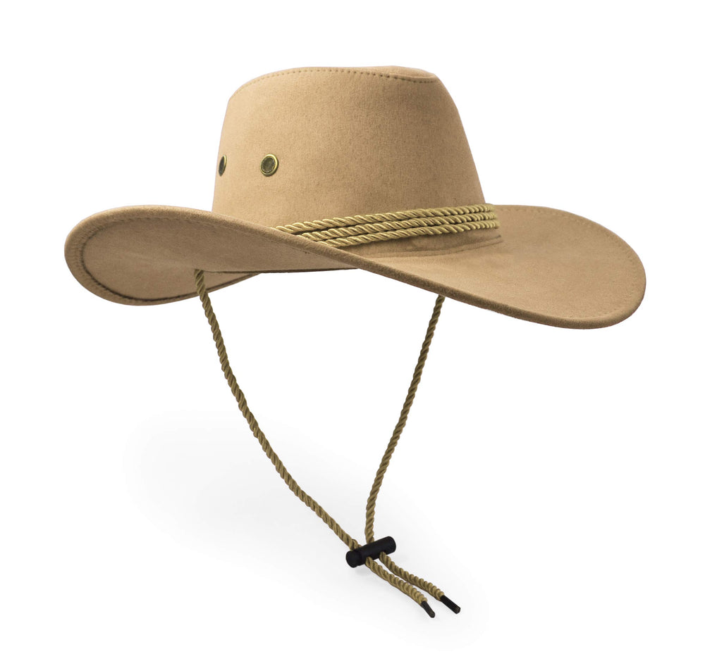 UltraKey sun hat faux felt leather in beige for versatile daily wear.