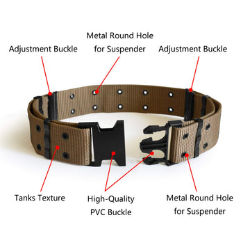UltraKey Tactical Belt adjustable strap demonstrates easy fit for diverse waist sizes