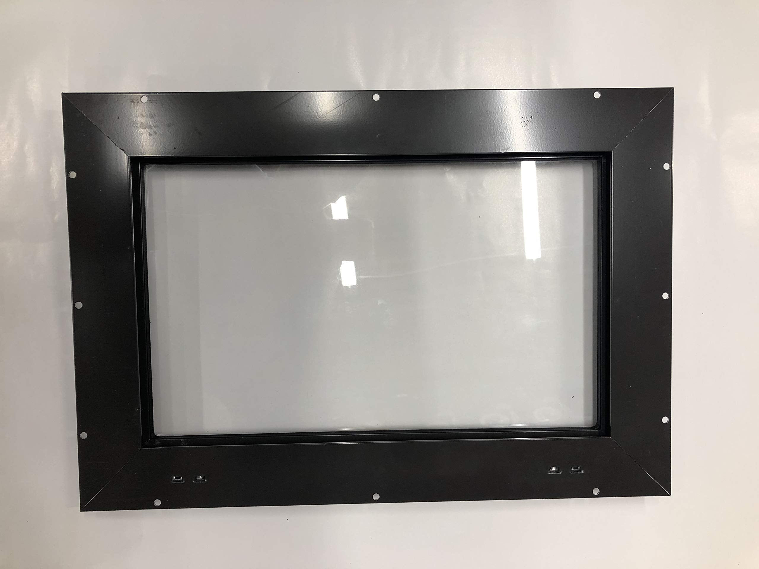 Ultramatic Deer Blind Window 17x11.5 front view with clear glass, easy exterior mount