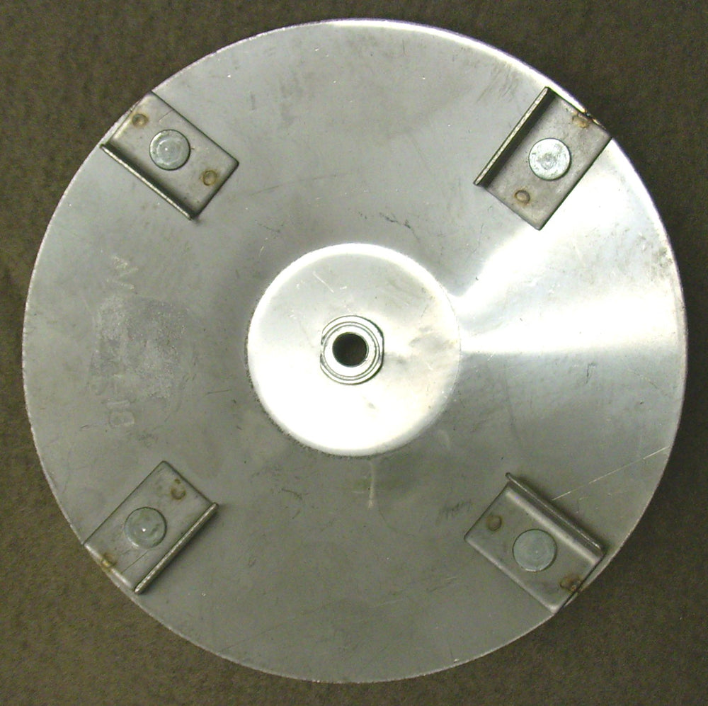 Ultramatic Feeders cupped scatter plate, 1/4 bore fits motors for precise feed distribution.