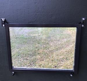 Ultramatic Feeders deer blind window swing 16x10 clear glass enhances viewing during hunts.