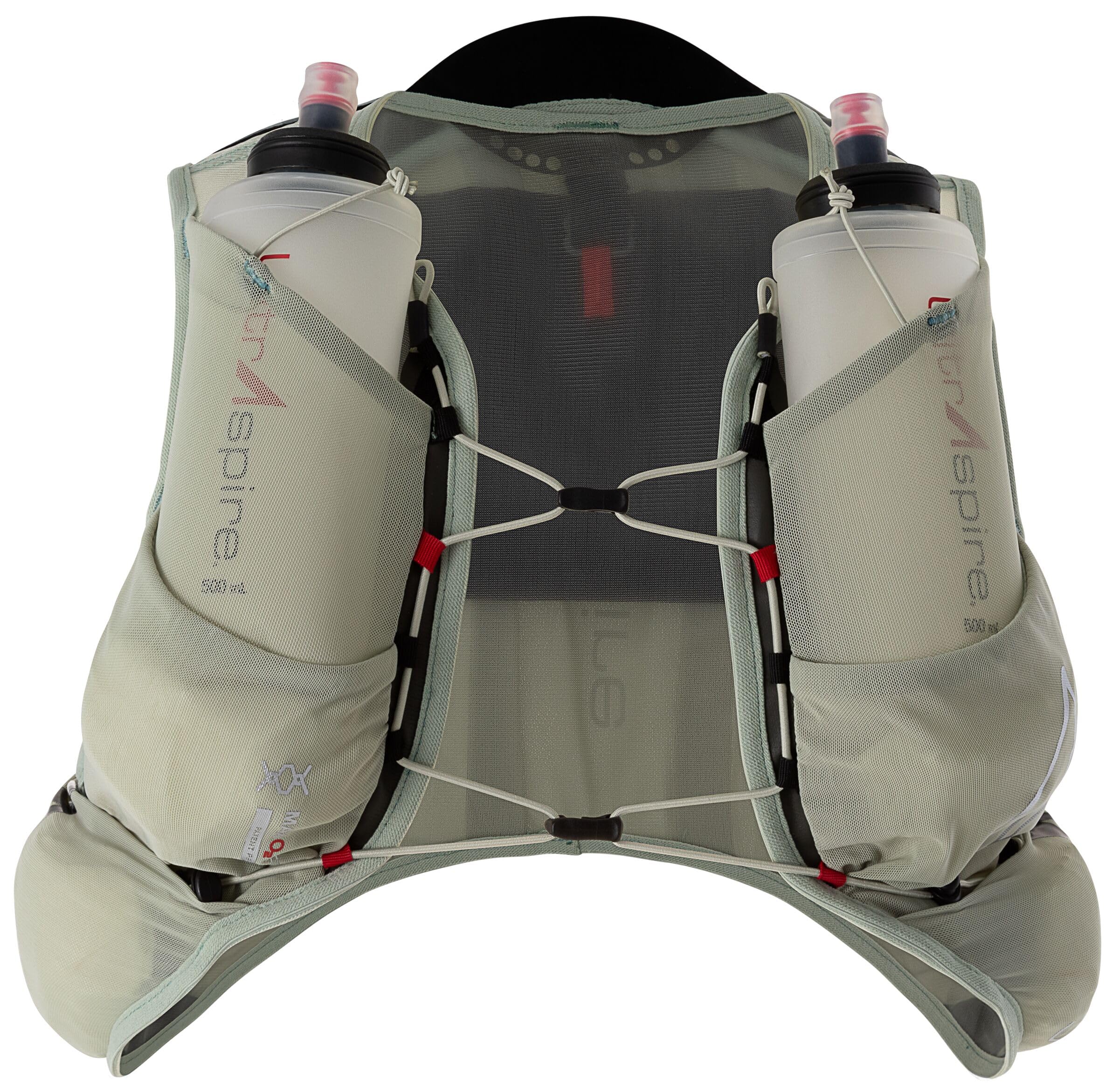 UltrAspire Bronco front harness pockets for quick hydration on the move