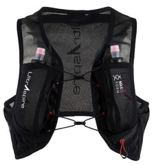 Ultraspire Stealth softflasks in harness demonstrate compact hydration
