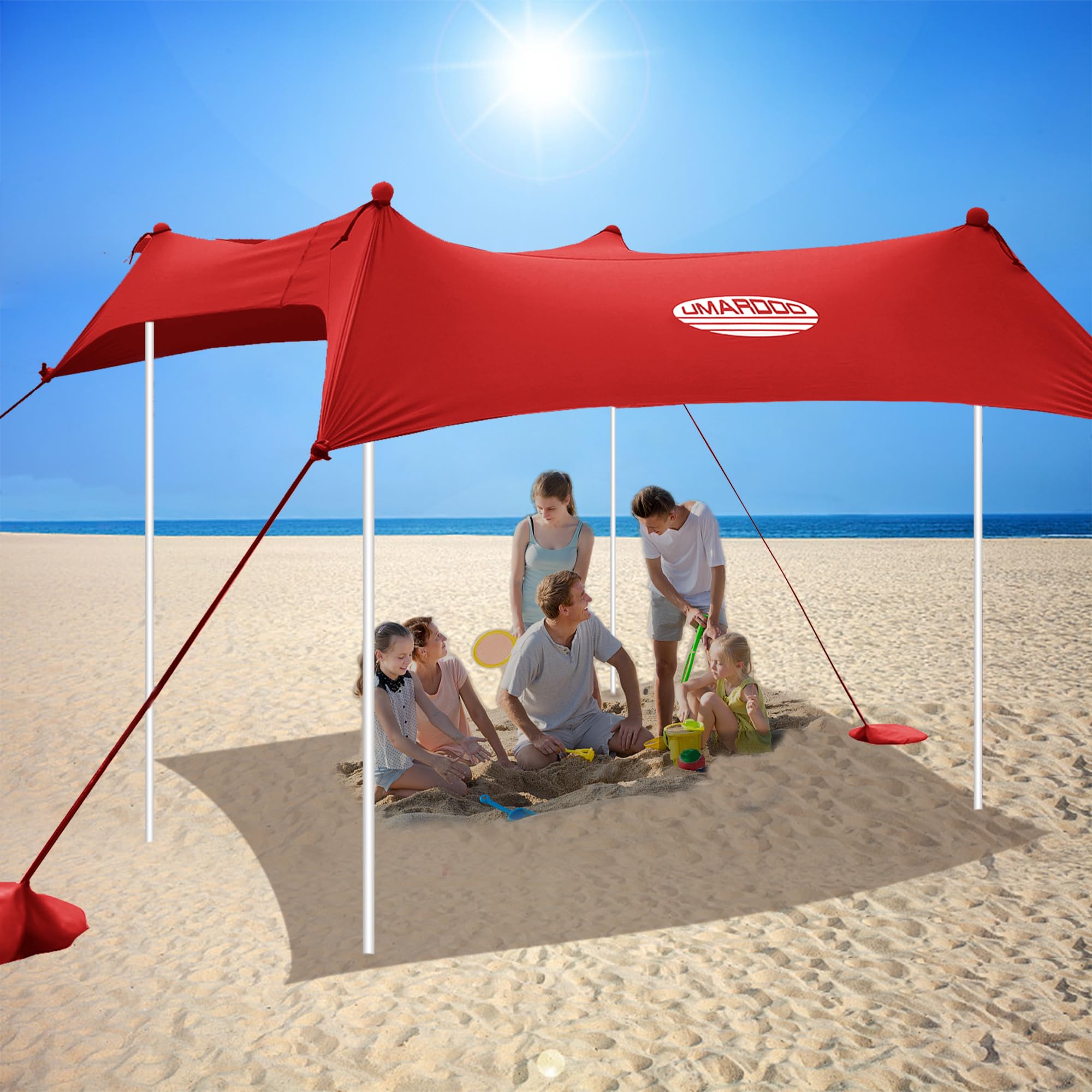 UMARDOO beach tent easy-setup shown for quick shelter on trips