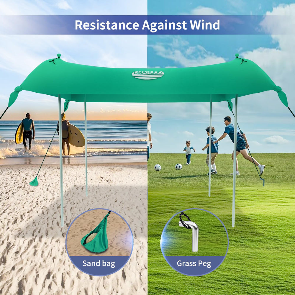 UMARDOO fabric UPF50+ Lycra canopy delivers sun protection and water resistance