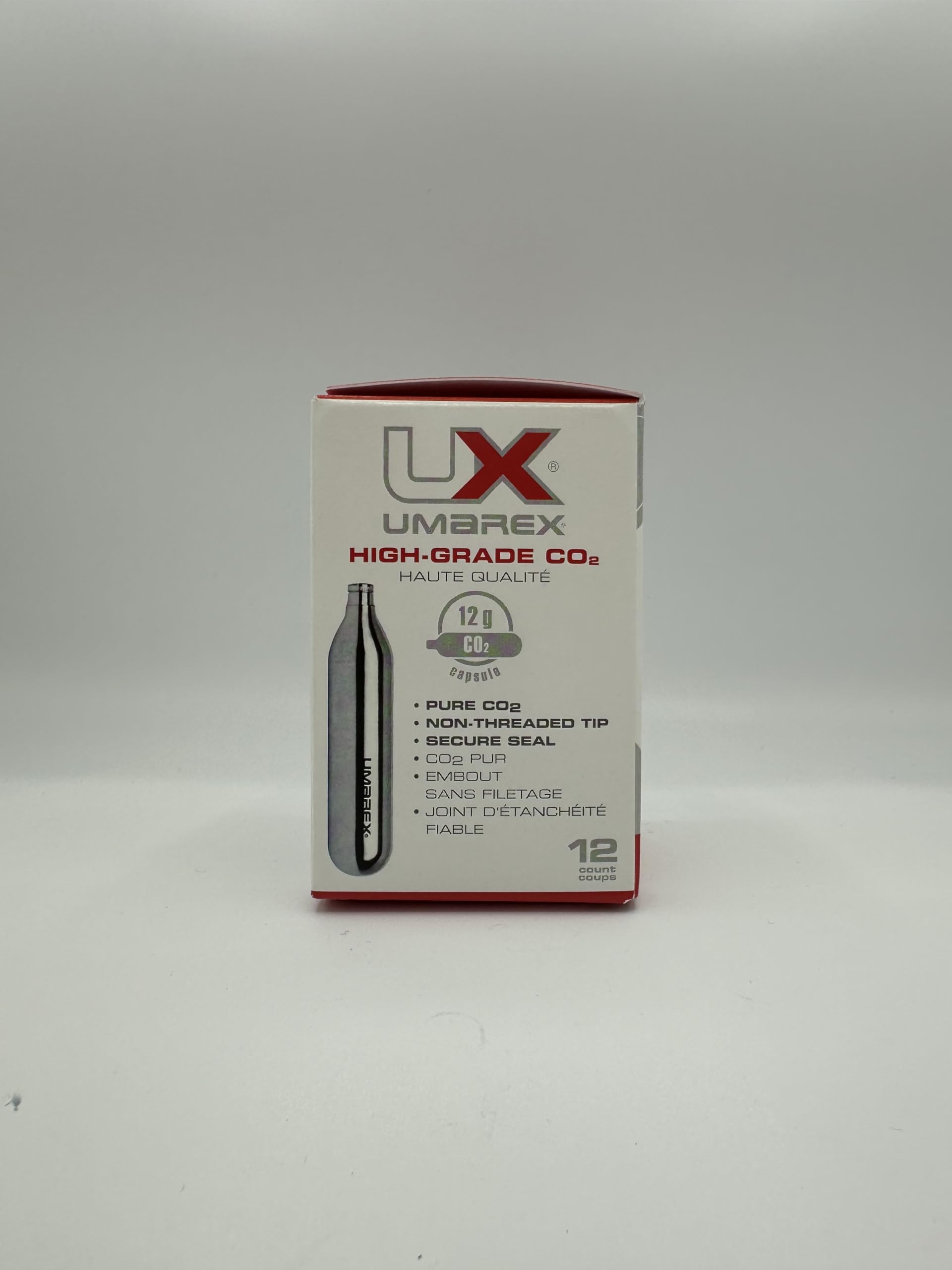 Umarex CO2 cartridge label detailing batch information