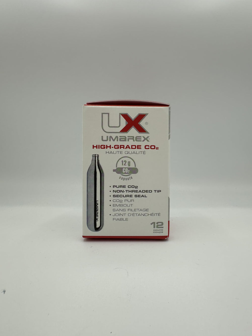 Umarex CO2 cartridge label detailing batch information