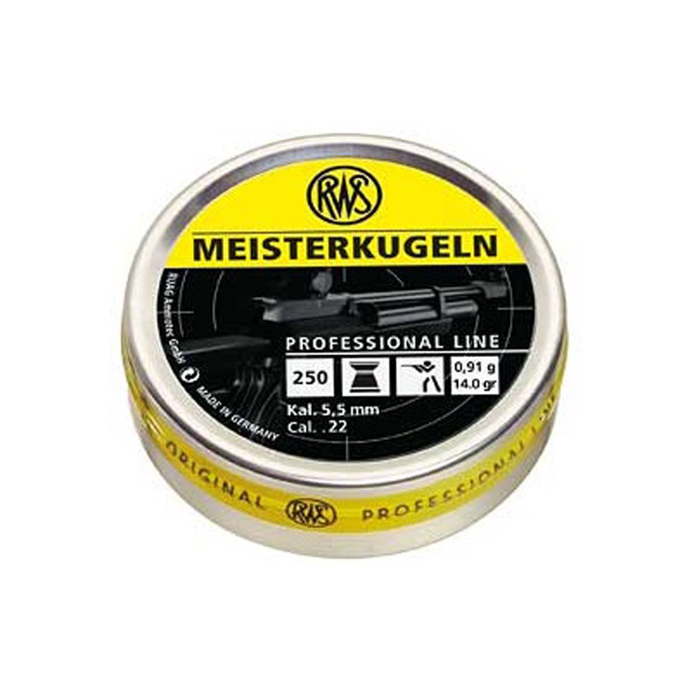 Umarex RWS Meisterkugeln tin of .22 pellets ready for target practice and plinking