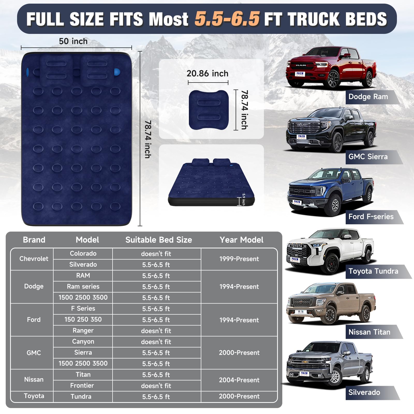 Umbrauto mattress used for camping and hotel setups