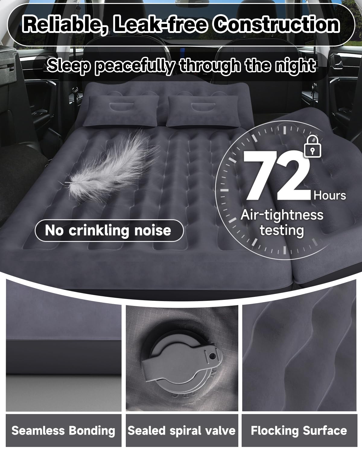 Umbrauto back-seat layout accommodates two to three adults for family trips.