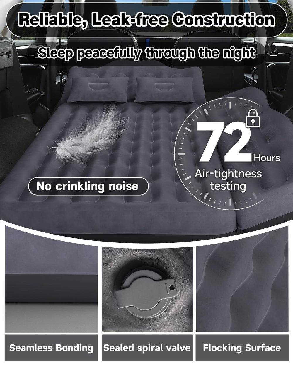 Umbrauto back-seat layout accommodates two to three adults for family trips.