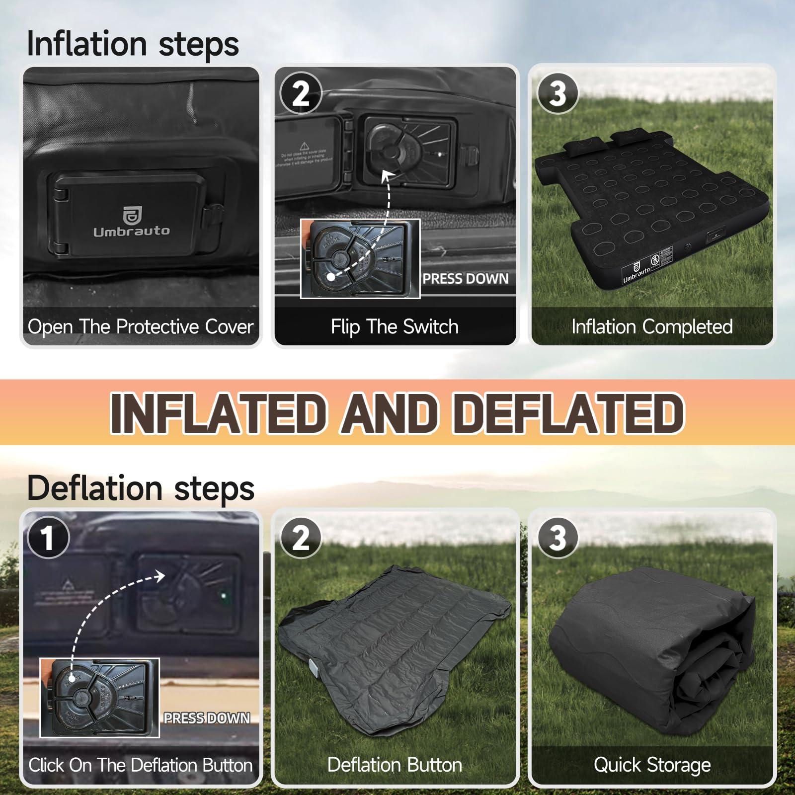 Umbrauto detachable cordless pump with nozzles expands inflation options for gear.