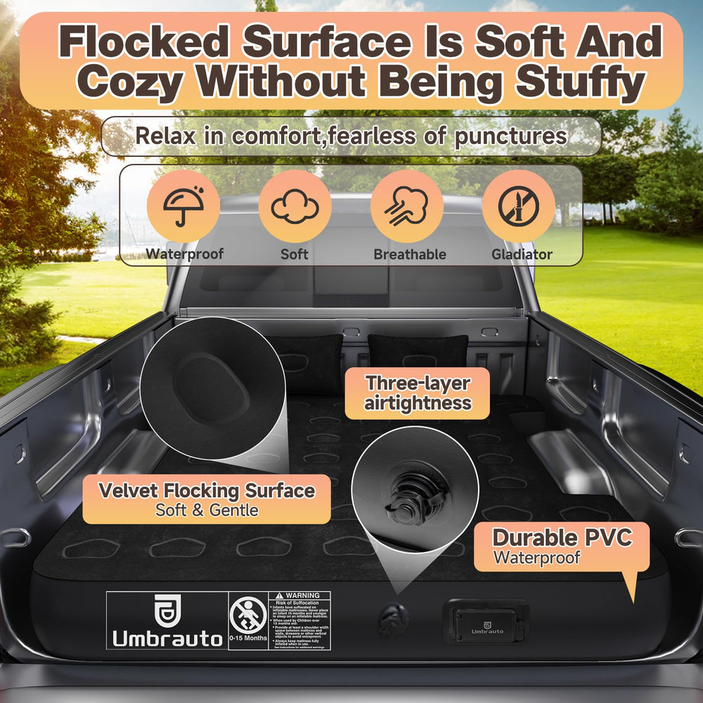 Umbrauto reinforced air-column design provides stable support for extended trips.