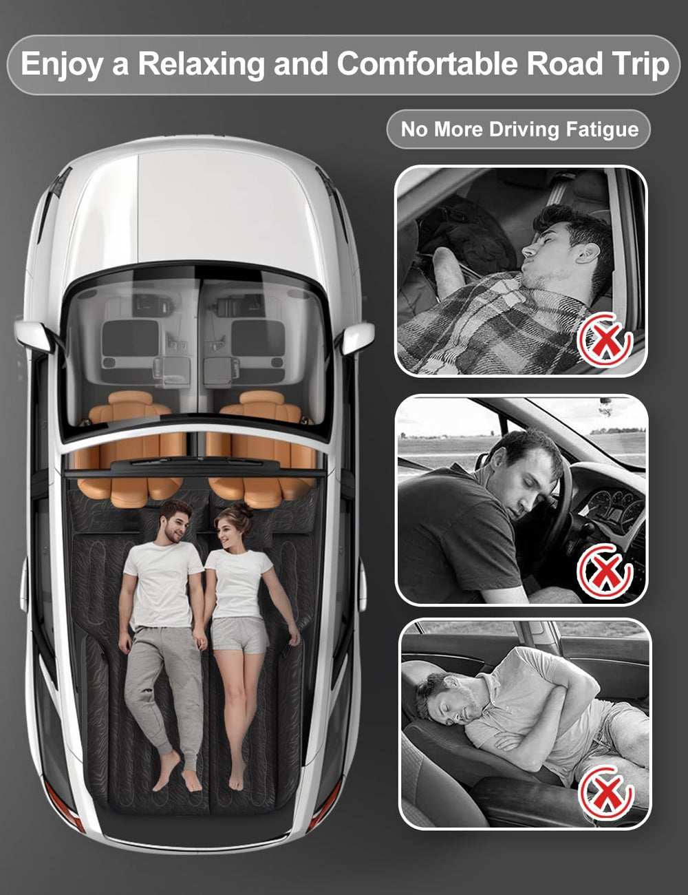 Umbrauto SUV air mattress includes pump, patches and carry bag for convenience.