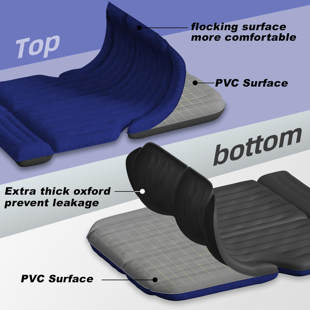 Umbrauto air mattress being inflated with electric pump for quick setup.