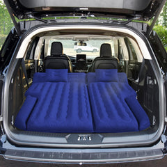 Umbrauto SUV air mattress setup showing full-size sleeping area for two.