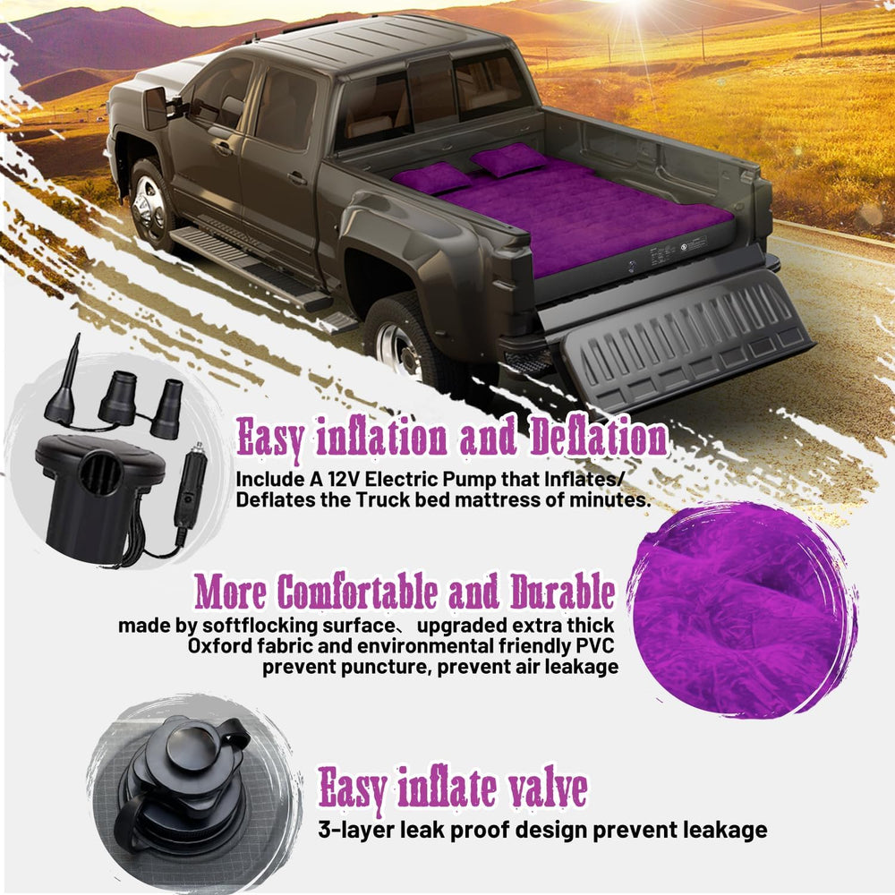 Umbrauto truck bed air mattress puncture-resistance and leak protection for long adventures.