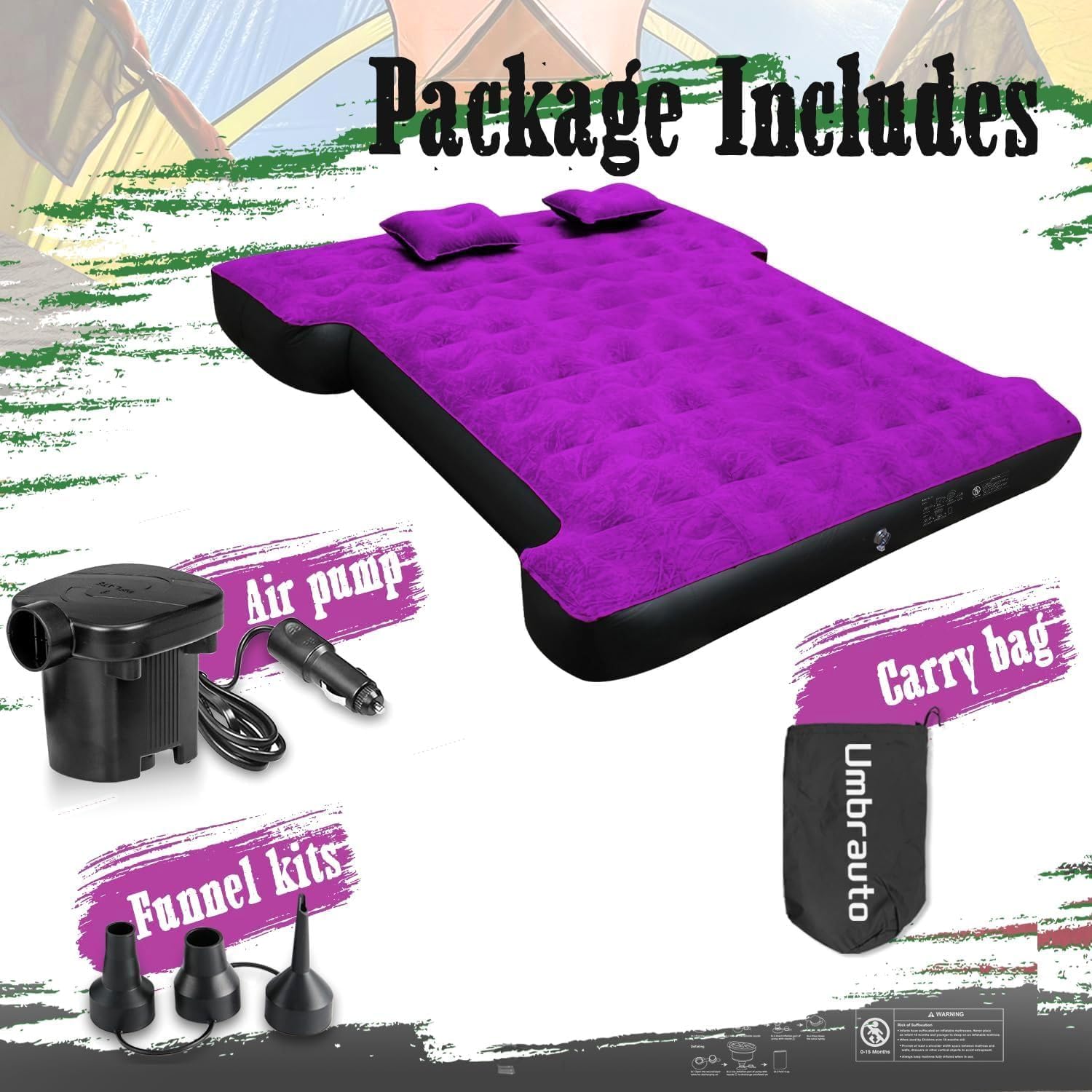Umbrauto truck bed air mattress camping use supports restful nights outdoors.