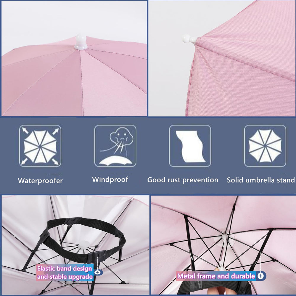 Close-up of fabric and ribs of umbrella hat