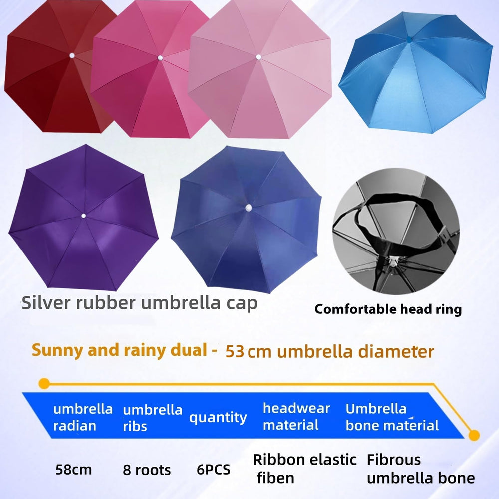 Umbrella hats used for beach and hiking