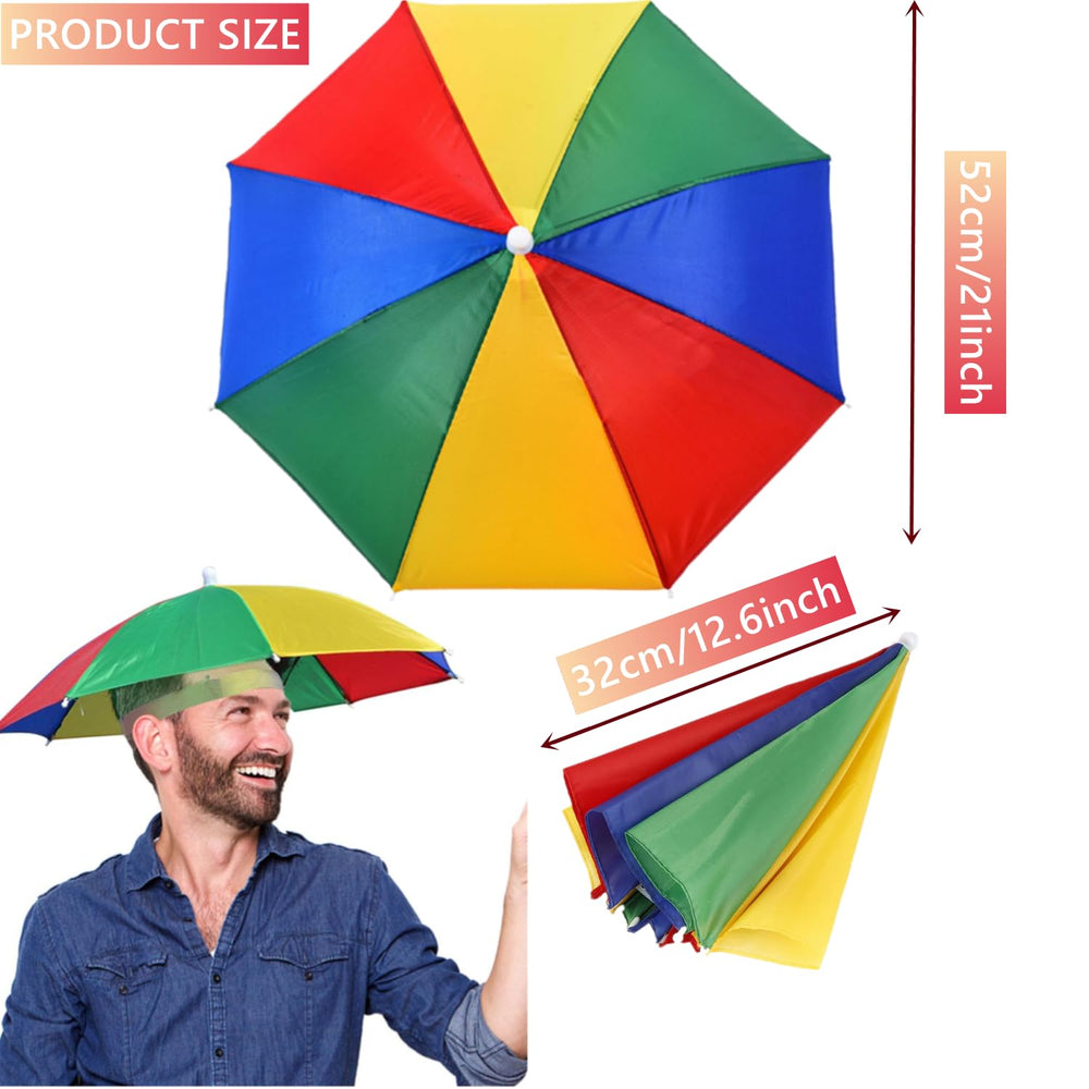 Open watermelon umbrella hat showing 21 inch diameter