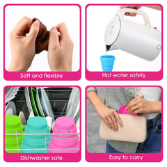 Umigy collapsible cup open wide-mouth design for easy pouring and drinking