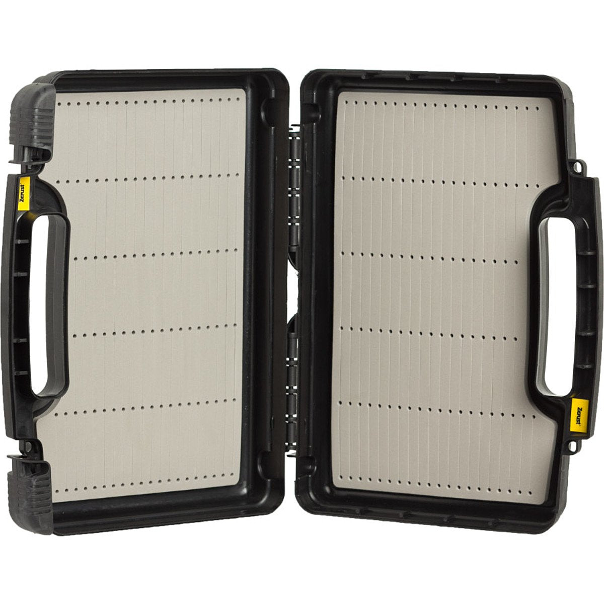 Umpqua Boat Box fly placement guides help locate slots on the foam.