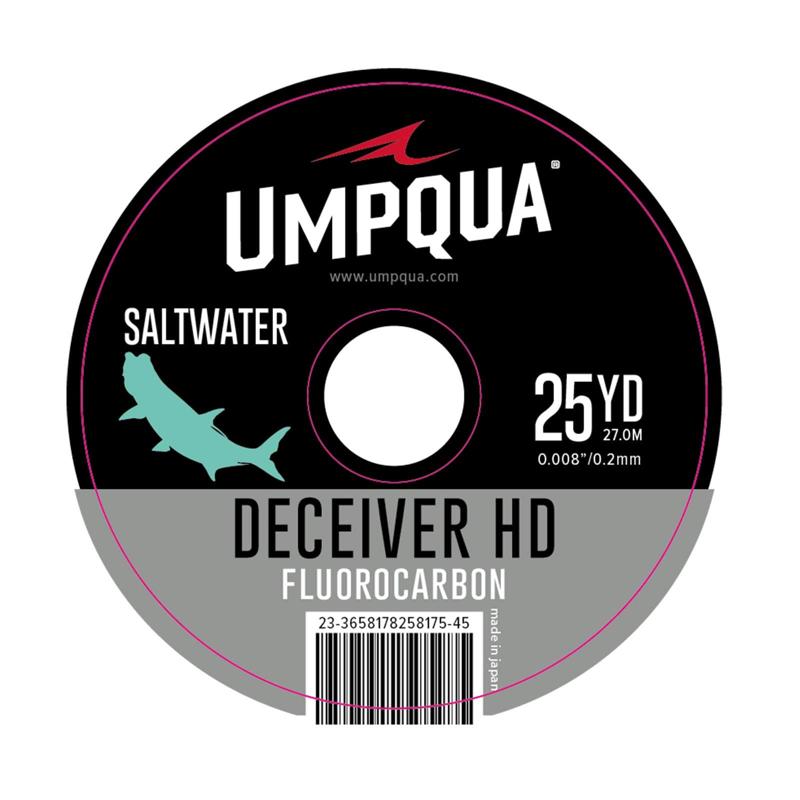 Umpqua Deceiver HD fluorocarbon tippet for big game with strong abrasion resistance
