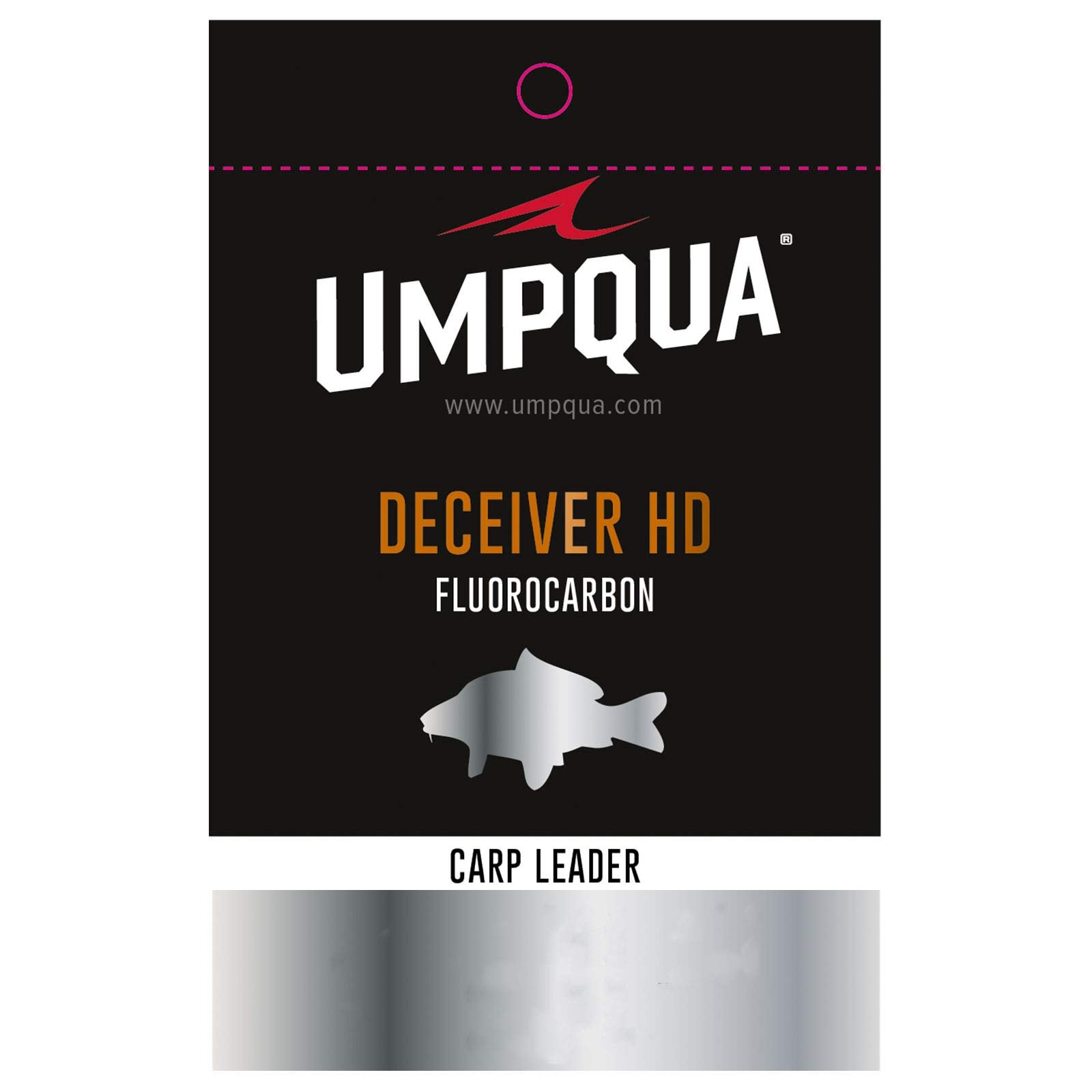 Umpqua Deceiver HD carp leader 12ft for stealthy, abrasion-resistant carp fishing.