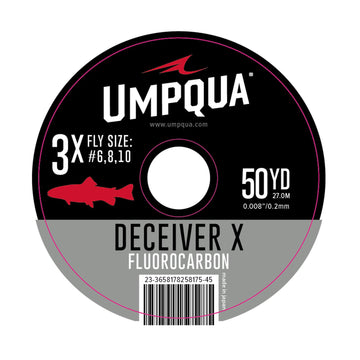 Umpqua Deceiver X fluorocarbon tippet spool for stealthy presentations and strong knots