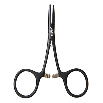 Umpqua Dream Stream 5 clamp with straight jaws and hook eye cleaner for precise fly tying.