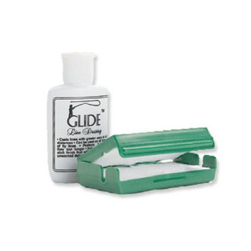 Umpqua Glide Line Dressing with Box product shot highlighting the dressing texture for smoother casts.