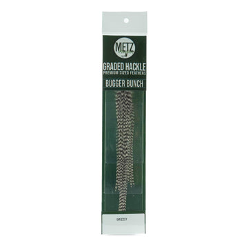Umpqua Metz Grizzly Hackle feathers for bugger flies, adding lifelike movement and durable palmering.