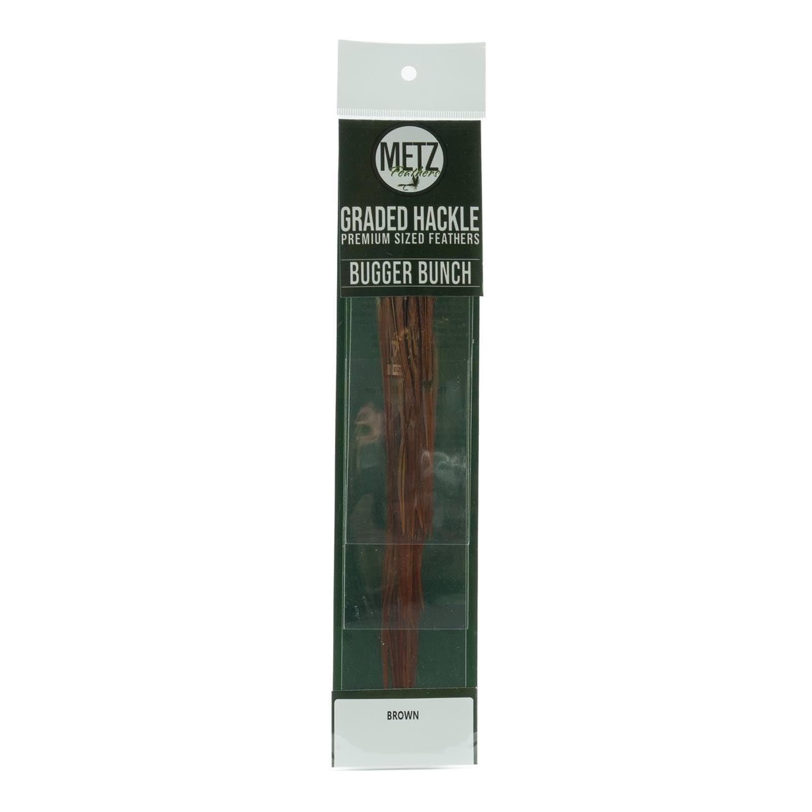 Umpqua Metz Bugger Bunch Hackle Brown feather for lifelike movement on woolly bugger flies