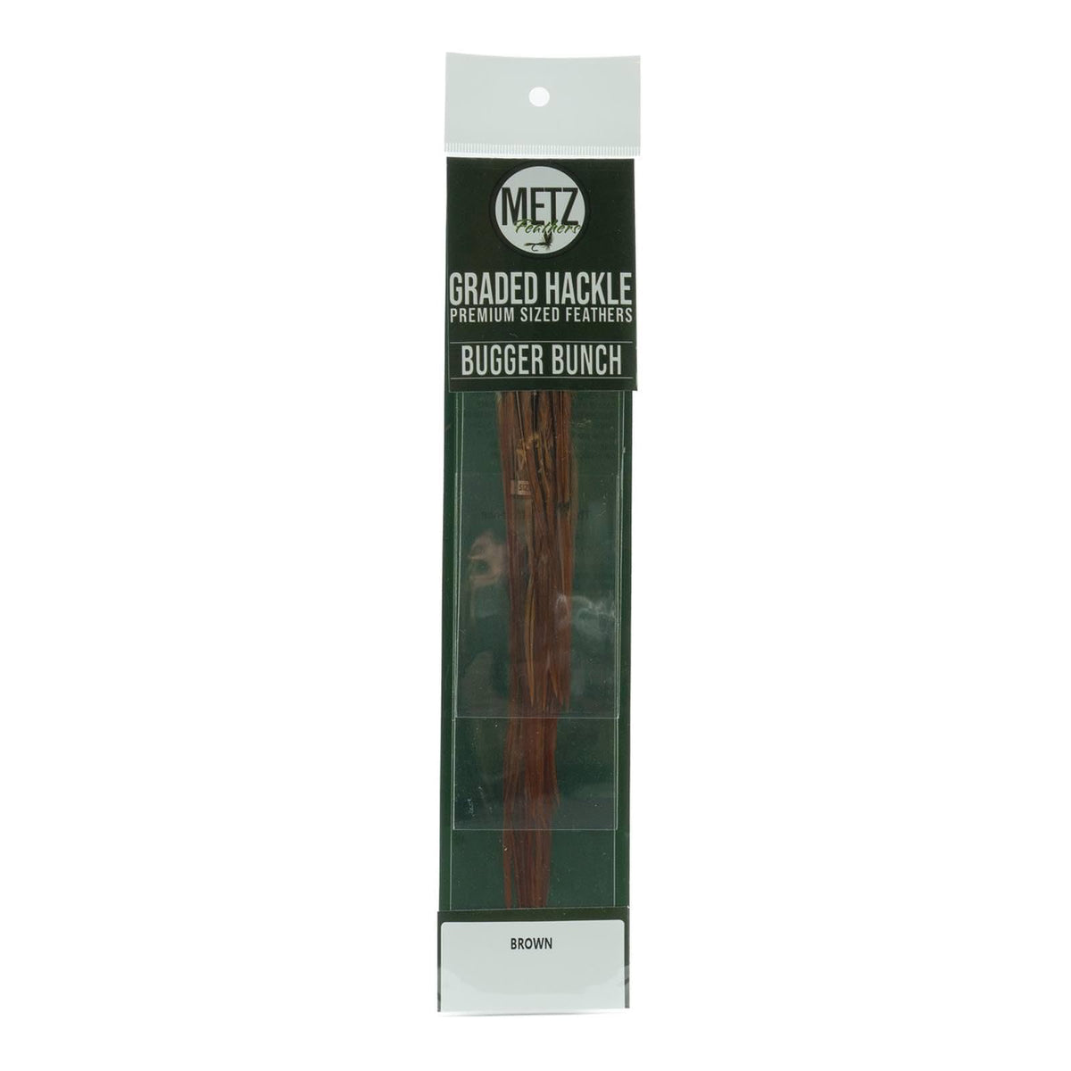 Umpqua Metz Bugger Bunch Hackle Brown feather for lifelike movement on woolly bugger flies