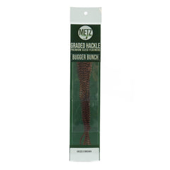 Umpqua Metz Bugger Bunch Hackle Grizzly Brown adds lifelike movement for woolly bugger flies