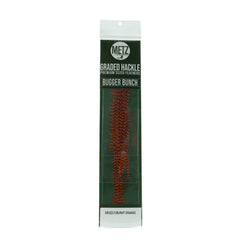 Umpqua Metz Bugger Bunch hackle Grizzly/Burnt Orange for lifelike woolly bugger palmering